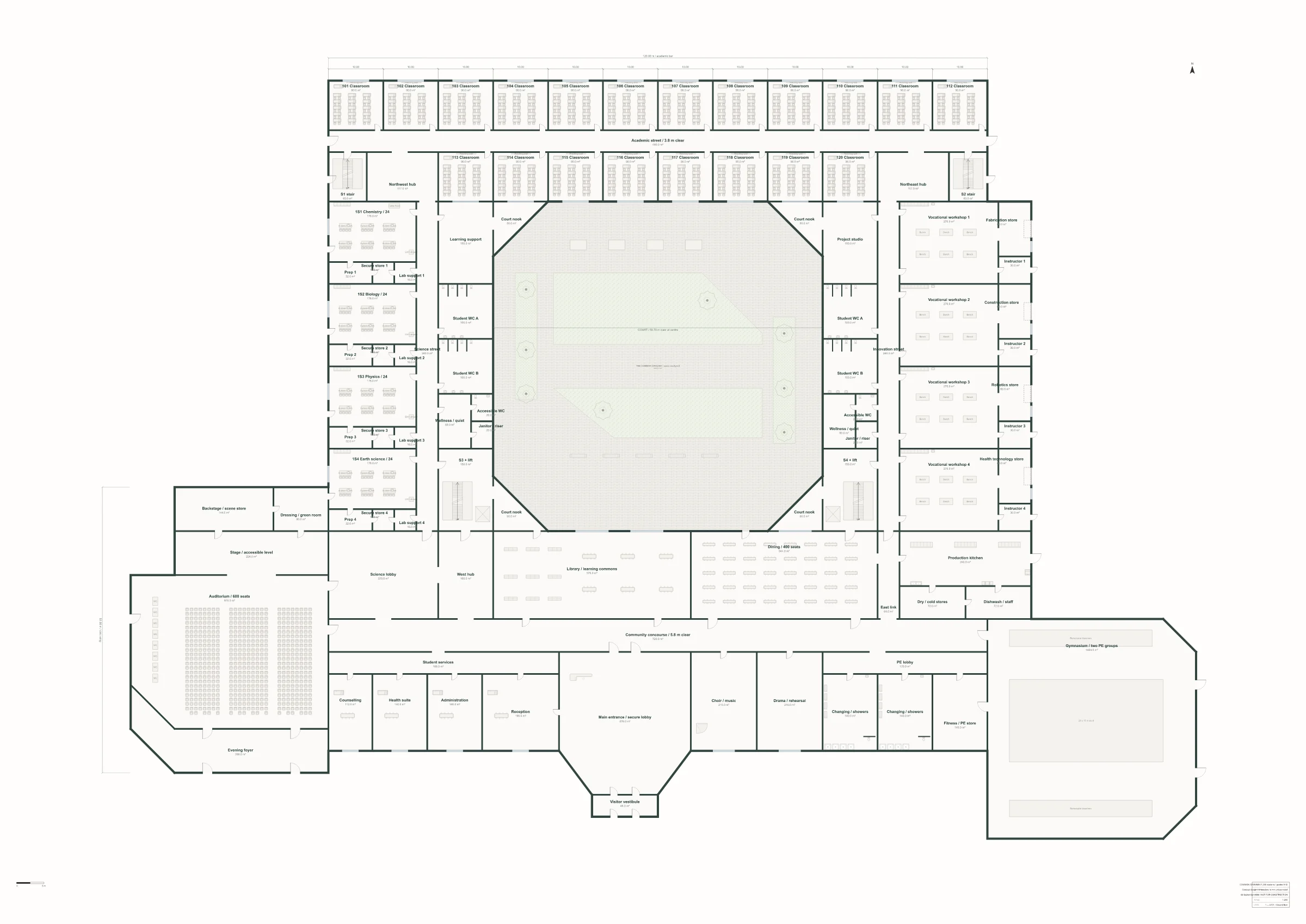 Sheet A101, a ground floor plan